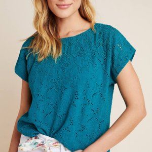 NWT Anthropologie Karine Beaded Lace Top Size 10